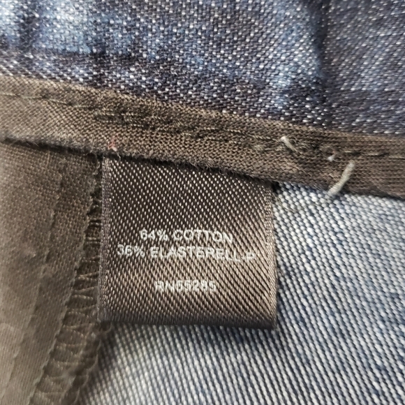 Express Editor Stretch Cropped Wide Leg Pants Dark Blue Wash Woman's Size 6 EUC - Picture 7 of 8